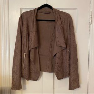 Snakeskin design and suede jacket